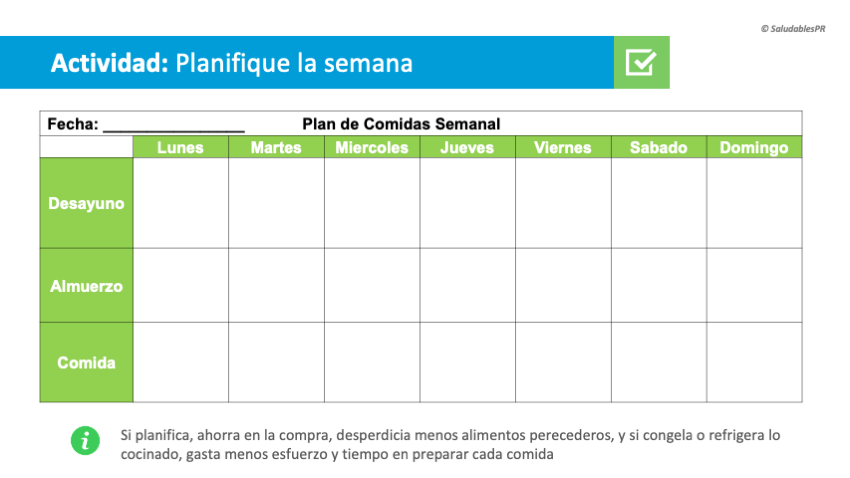 7NU24 Planifica la semana